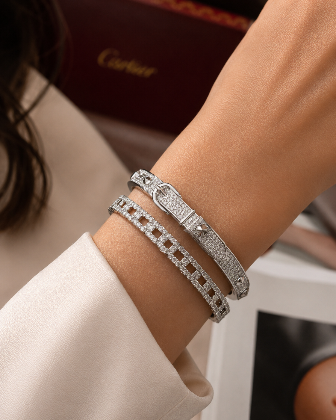 Medium Model Full Pave Bracelet