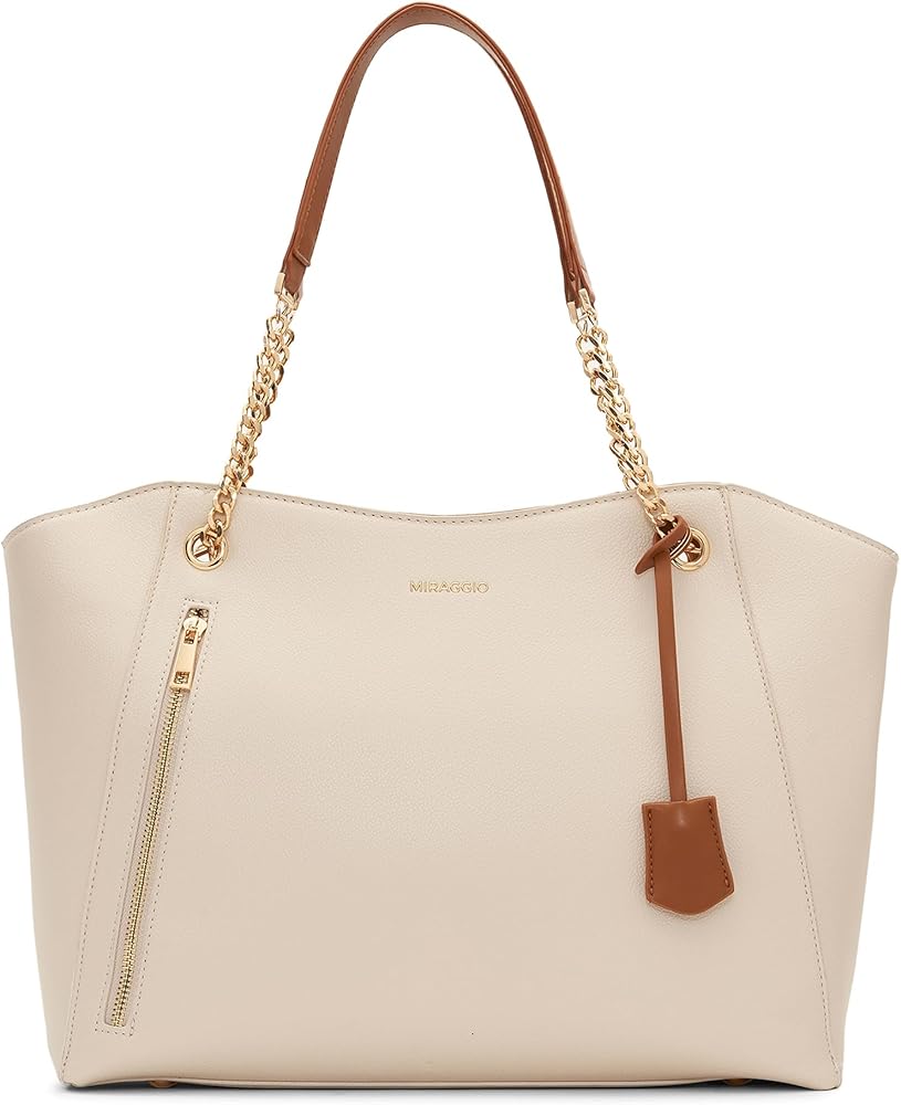 Miraggio Chain Strap Tote Bag for Women | Stylish Everyday Shoulder Bag for Office, College & Travel