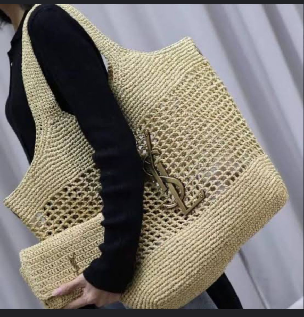 Ysl Jute Tote Bags