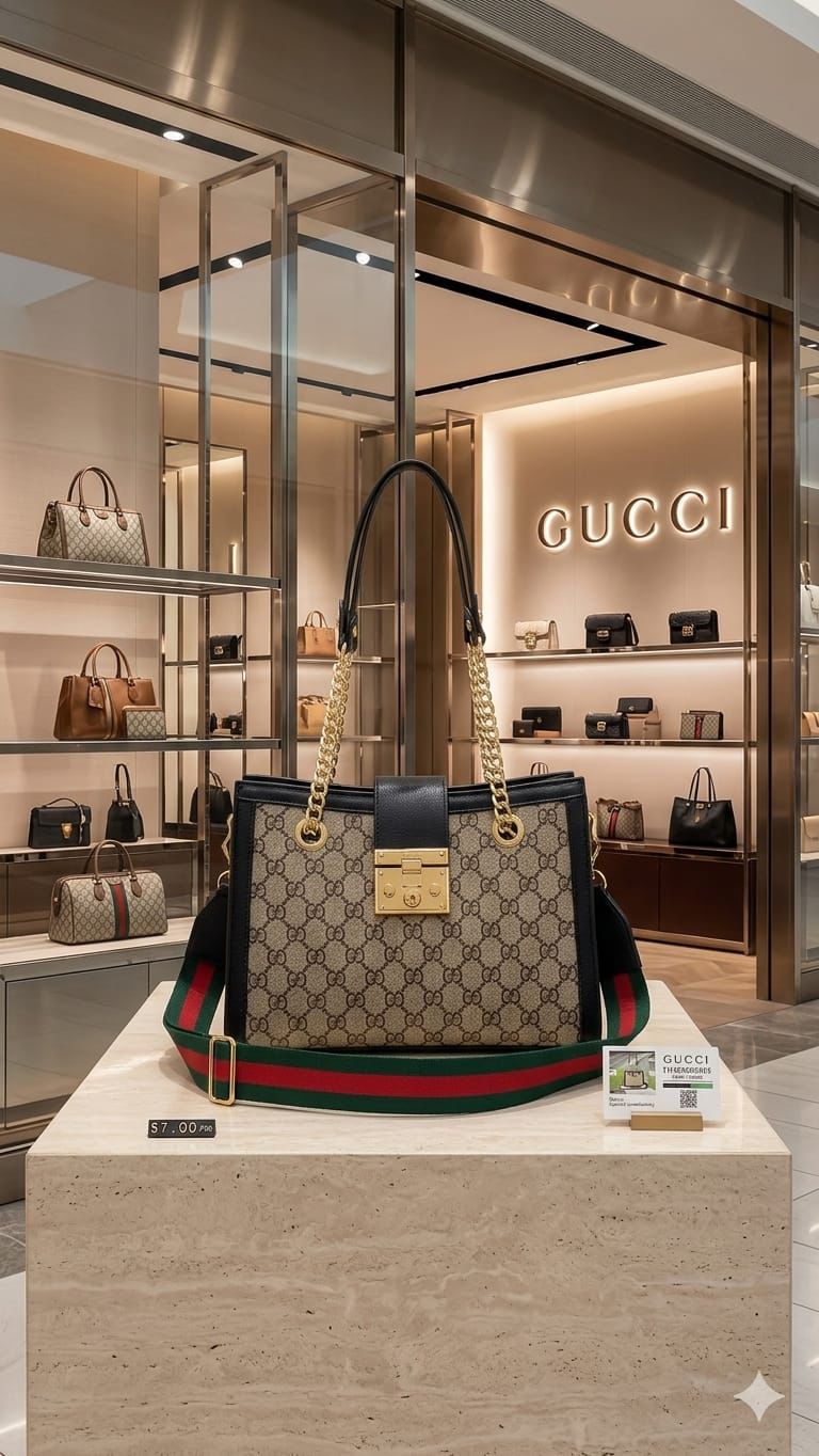 Shoulder Bag with Broad Belt Strap