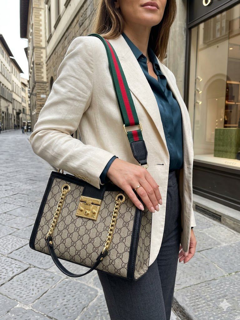 Shoulder Bag with Broad Belt Strap