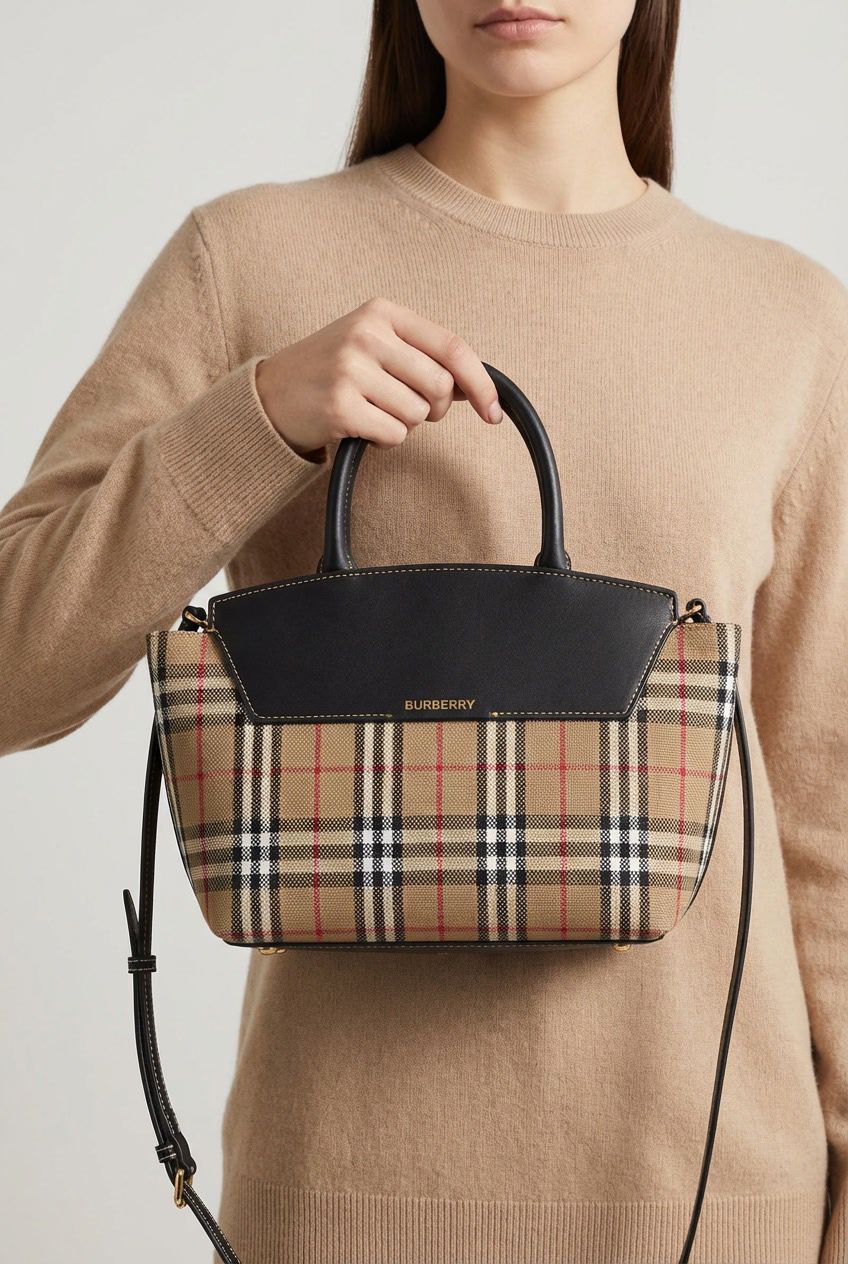 Vintage Check Boucle Structured Bag