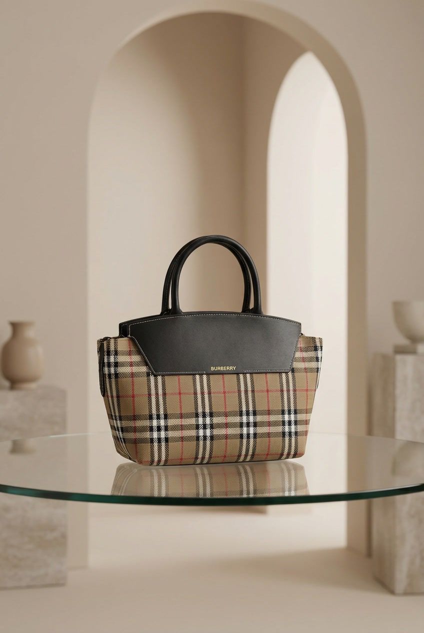 Vintage Check Boucle Structured Bag