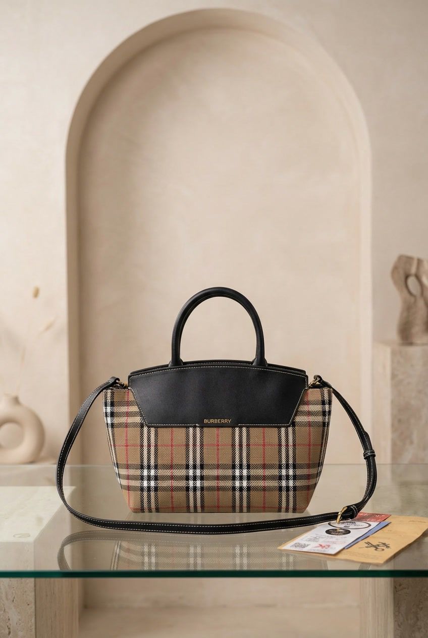 Vintage Check Boucle Structured Bag
