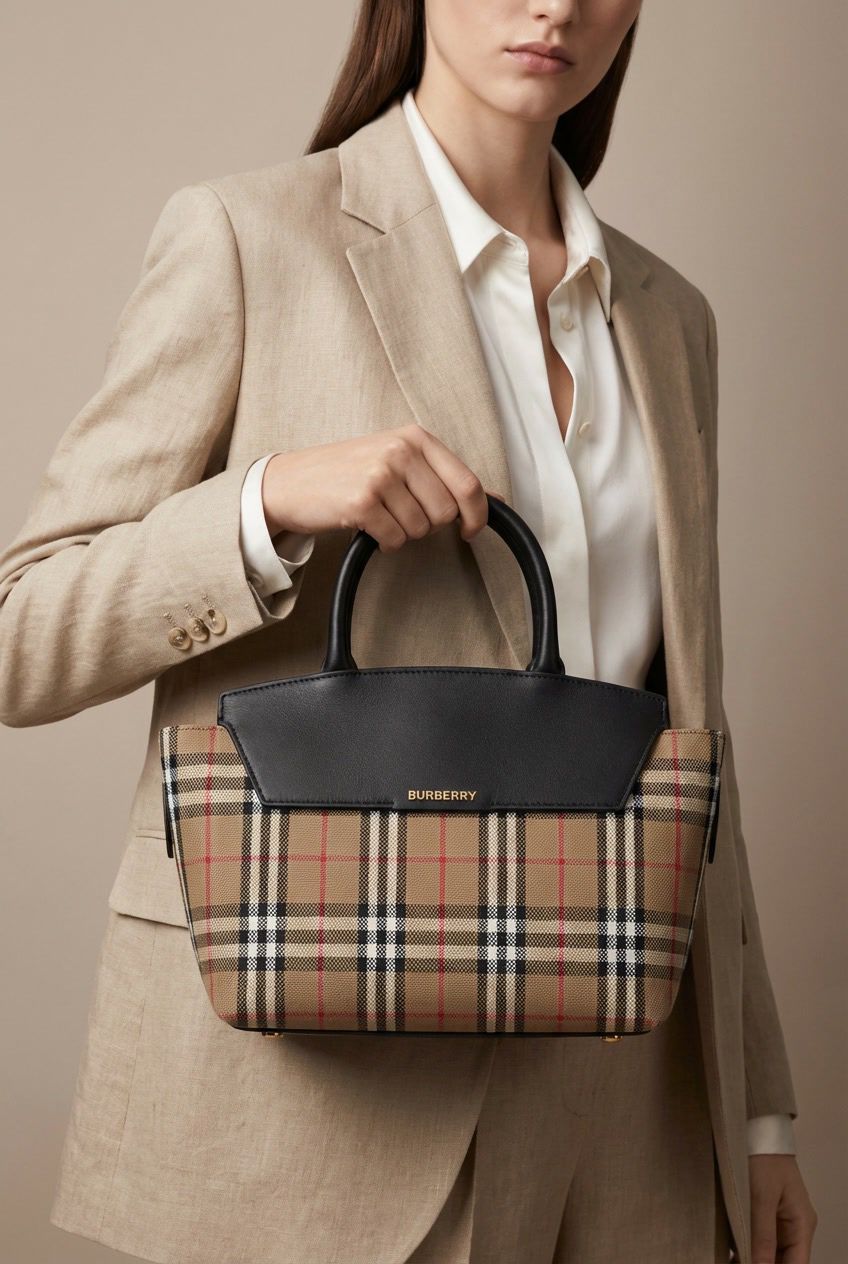 Vintage Check Boucle Structured Bag