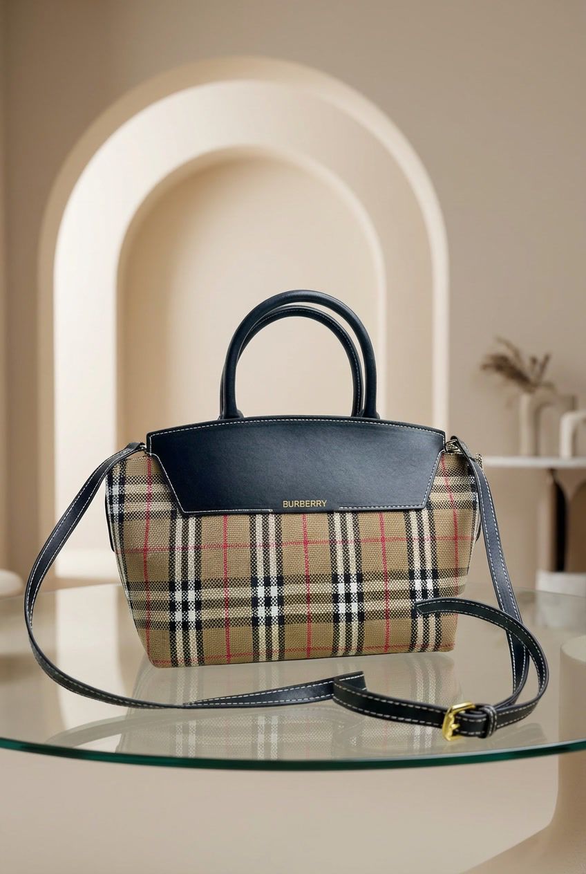 Vintage Check Boucle Structured Bag