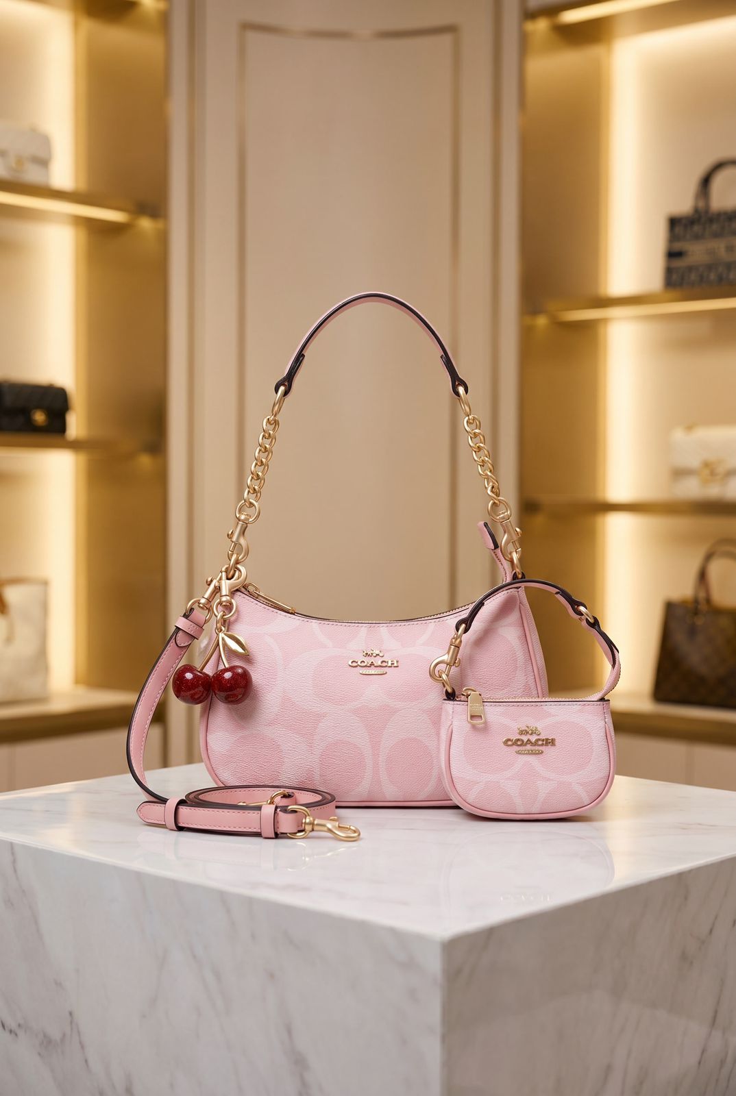 Premium Combo Bag | 2 Piece Set With Cherry Charm