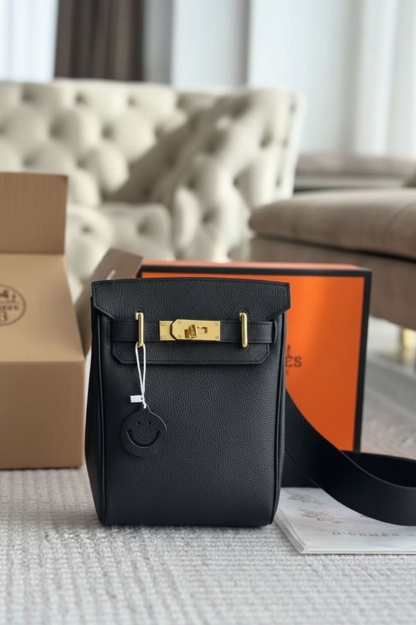 Hermes Chest Bag Black Luxury Designer Branded Bag India