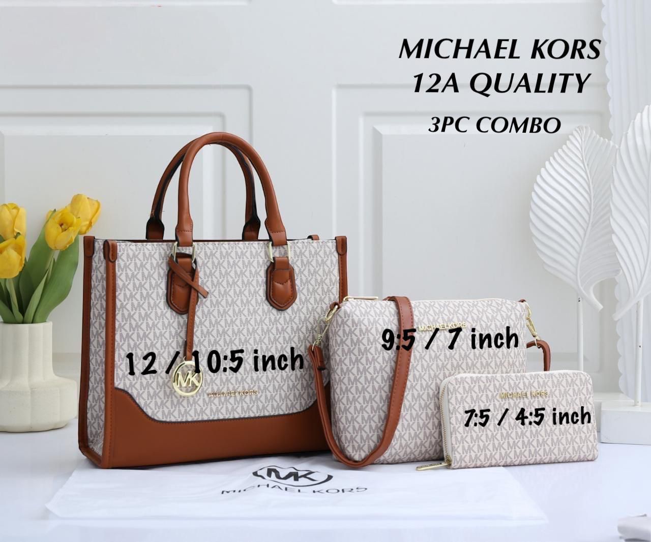 Michael Kors Coffee 3 Piece Combo Handbag Set Luxury Branded India