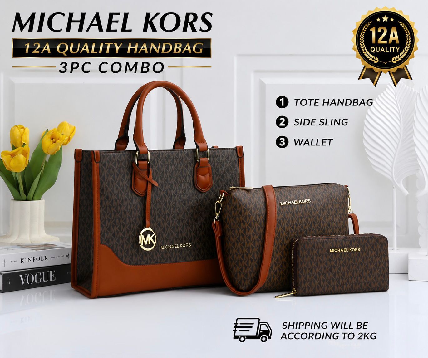 Michael Kors Combo Set Premium Quality Women Handbag Gift Set