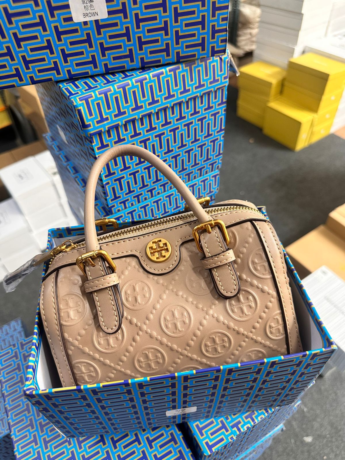 Tory Burch Speedy Bag Nude High Quality Imported Designer Bag