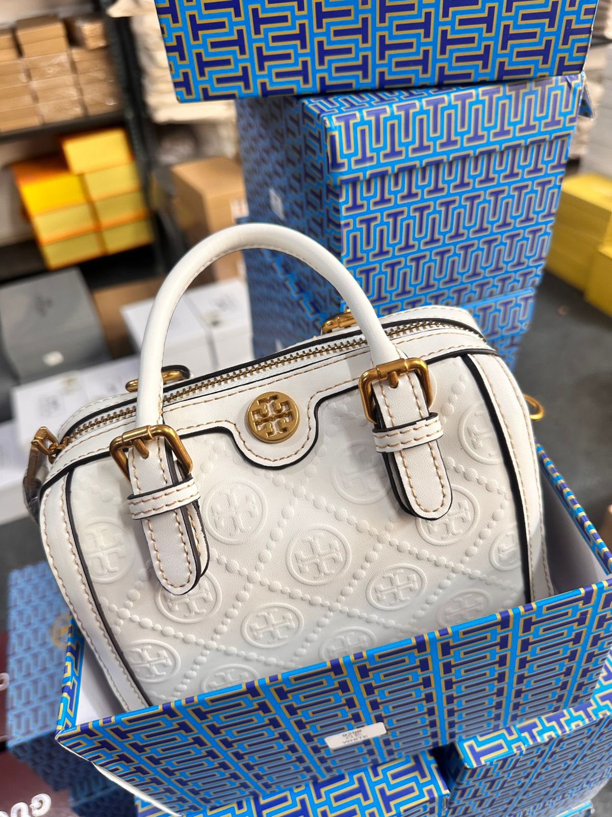 Tory Burch Speedy Bag White Designer Crossbody Sling Bag