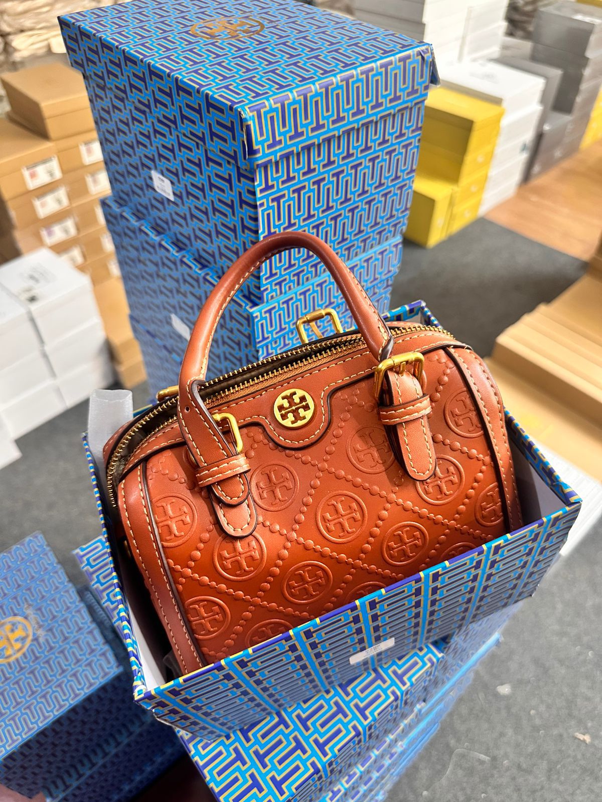 Tory Burch Speedy Bag Tan Premium Crossbody Women Handbag India