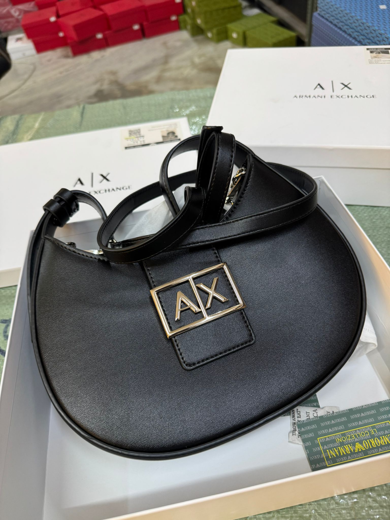 Armani Exchange Shoulder Bag Off White Premium Imported Women Bag