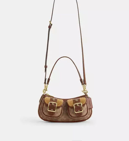 Coach Ashton Bag Tan Signature Canvas Luxury Branded Handbag India