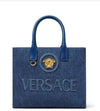 Versace Denim Tote Bag Blue Luxury Branded Designer Bag India