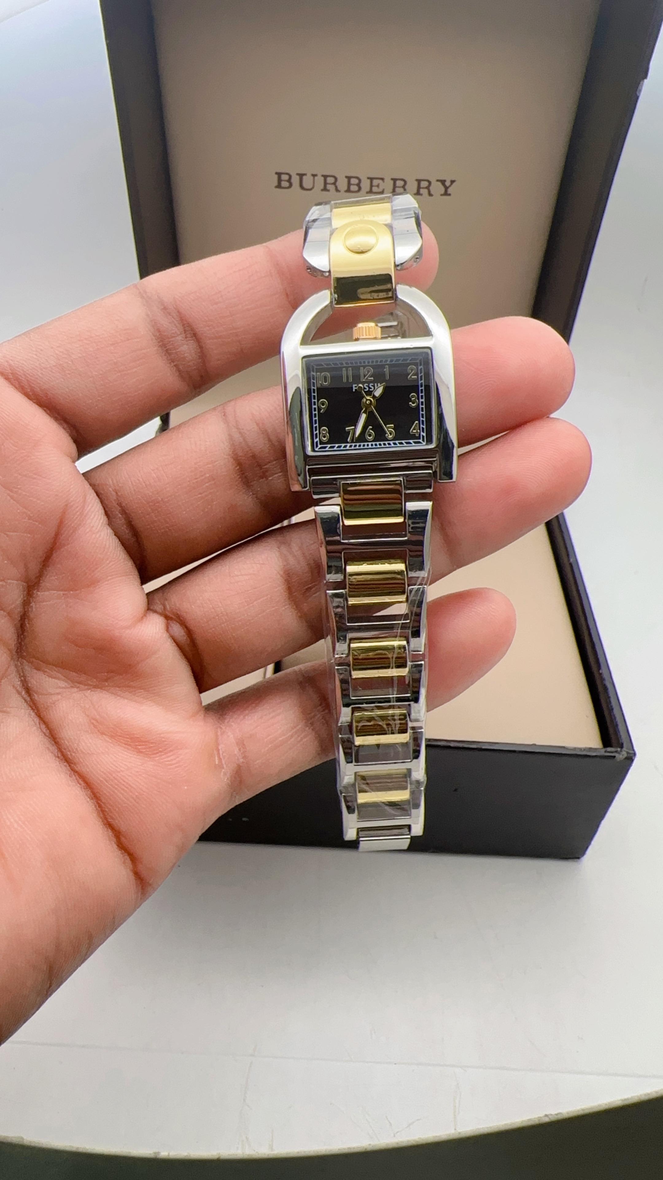 Fossil Ladies Watch D2 Stainless Steel Deployment Clasp Women