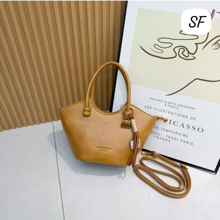 Imported High Quality Classy Sling Bag Tan Premium Women India