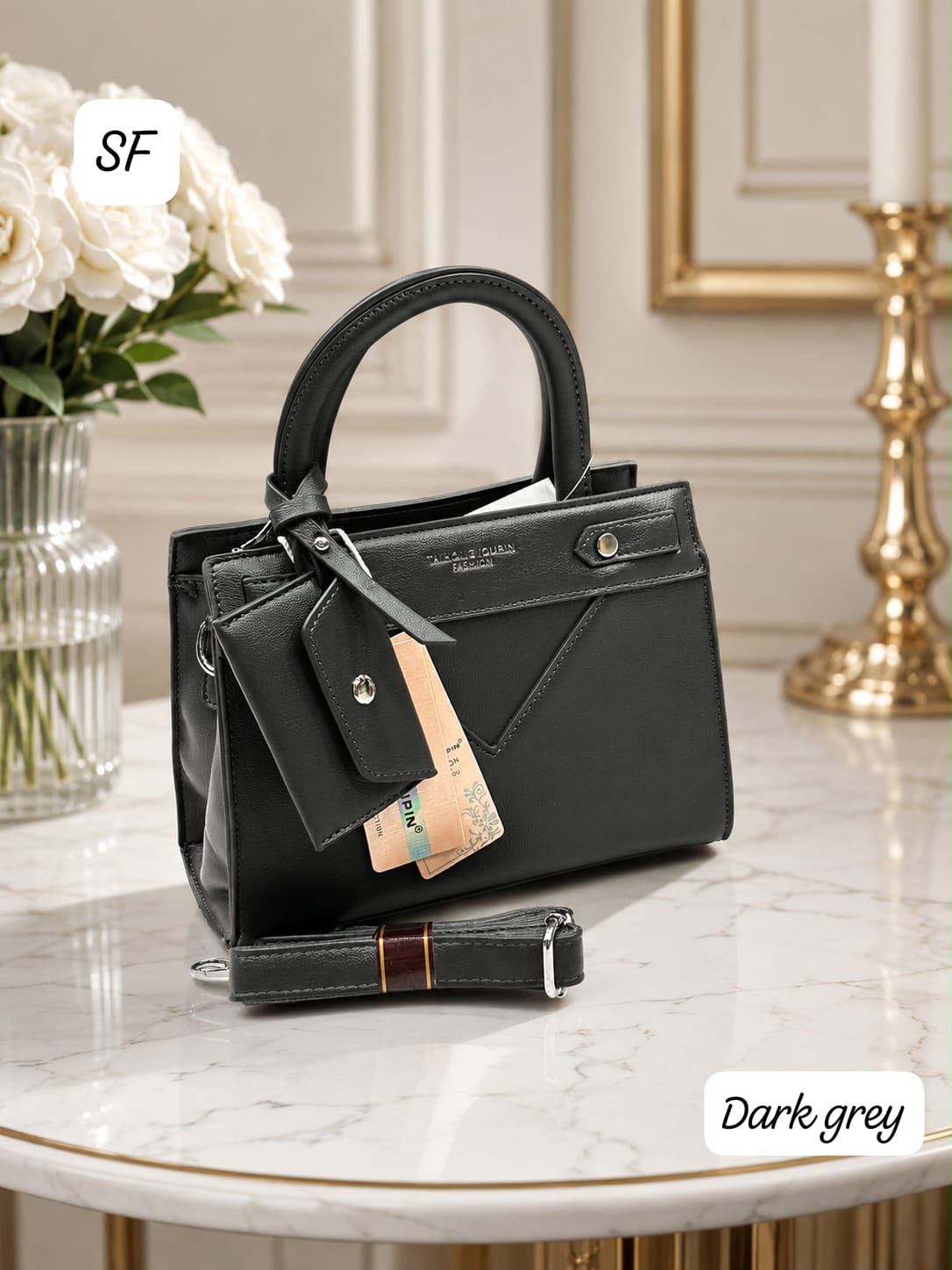 Tyhonge Imported Classy Sling Bag Dark Gray Premium Women India