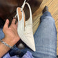 Imported luxury heels women black white dust cover brand box India