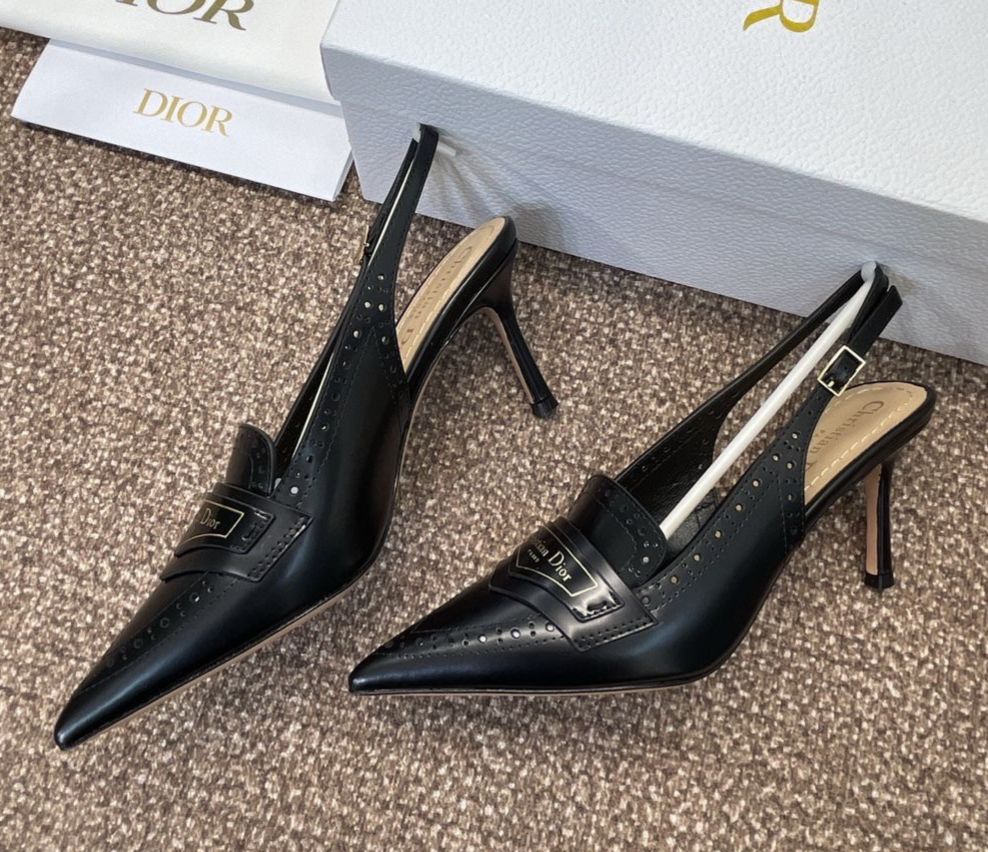 Designer imported heels women 2.7 inch heel height black white