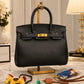 Hermes Luxury Leather Bag Black with charm lock key holder twilly scarf - PR Collection