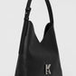 Karl Lagerfeld Jeans Hobo Bag geometric shape silver logo - PR Collection