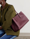 Gucci Emblem Embossed Tote Bag Wine with dustbag 38cm - PR Collection