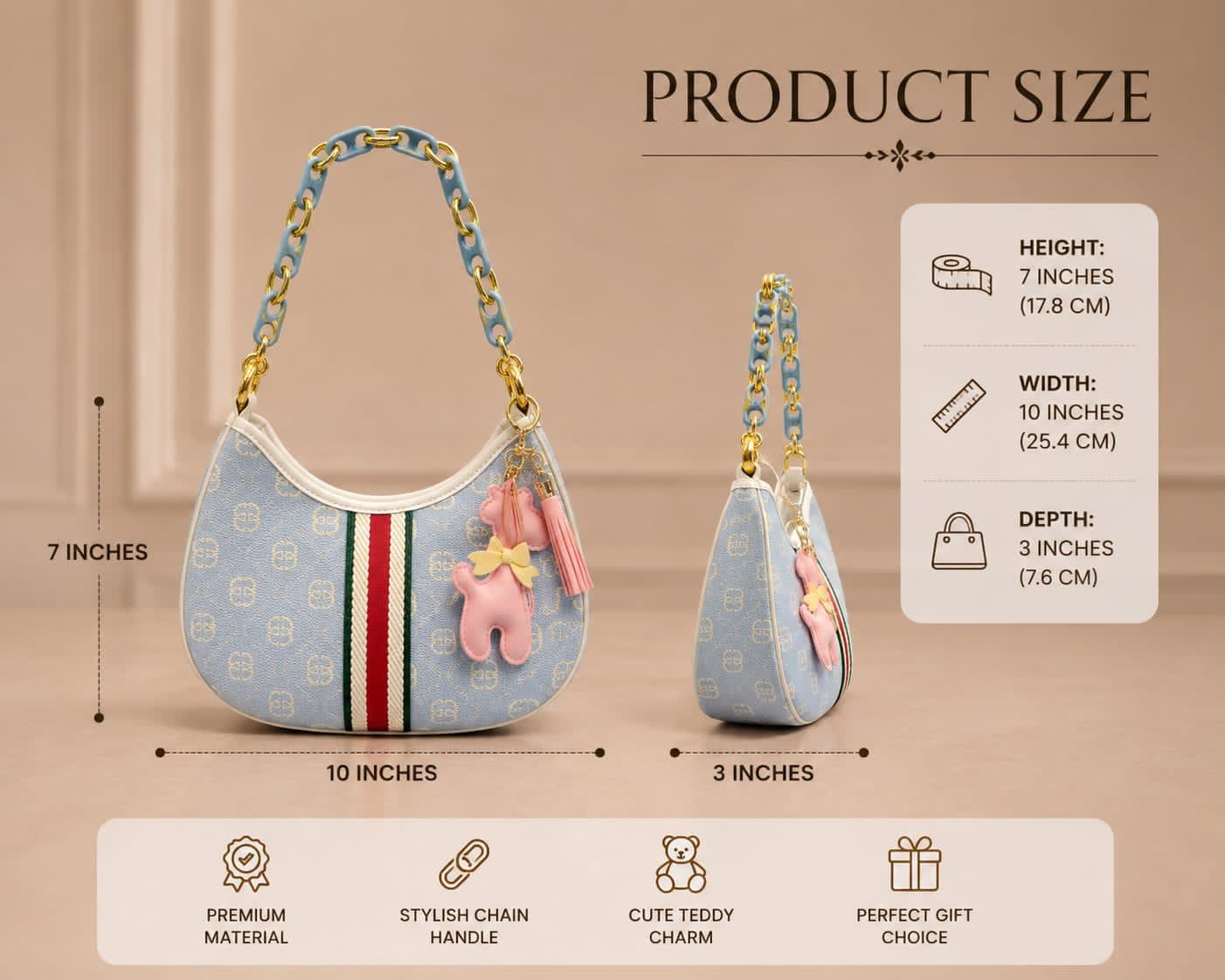 Cute Elegant Shoulder Bag designer fashion imported - PR Collection