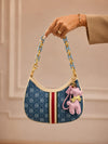 Cute Elegant Shoulder Bag Blue premium leather - PR Collection