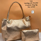 Croco Specius Tote Handbag Sling Bag 2Pc Combo Rose Gold women bag - PR Collection
