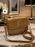 Imported Premium Brown Luxe Flap Sling Bag