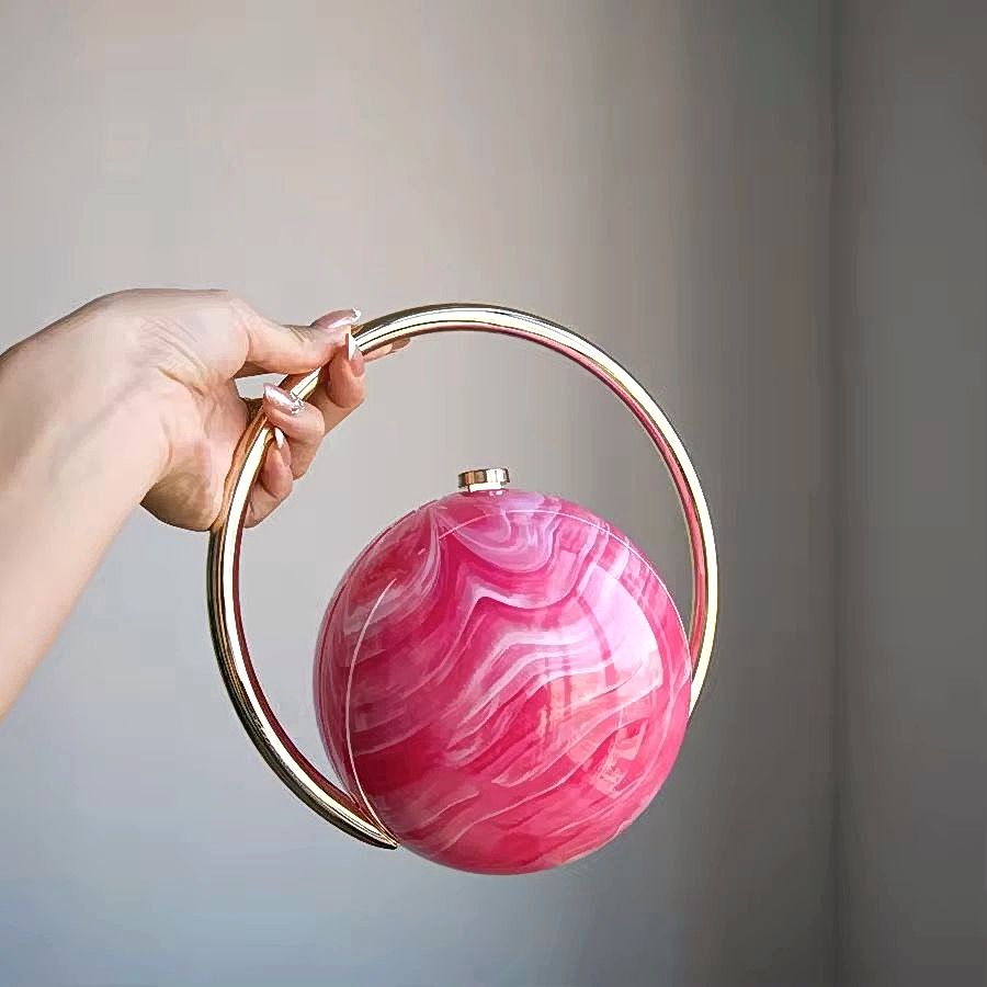 Imported Luxury Marble Orb Vase clutch