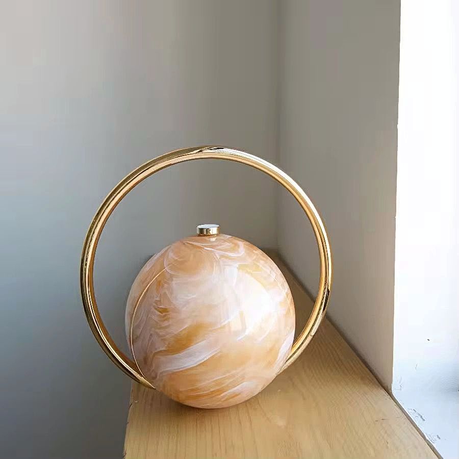 Imported Luxury Marble Orb Vase clutch