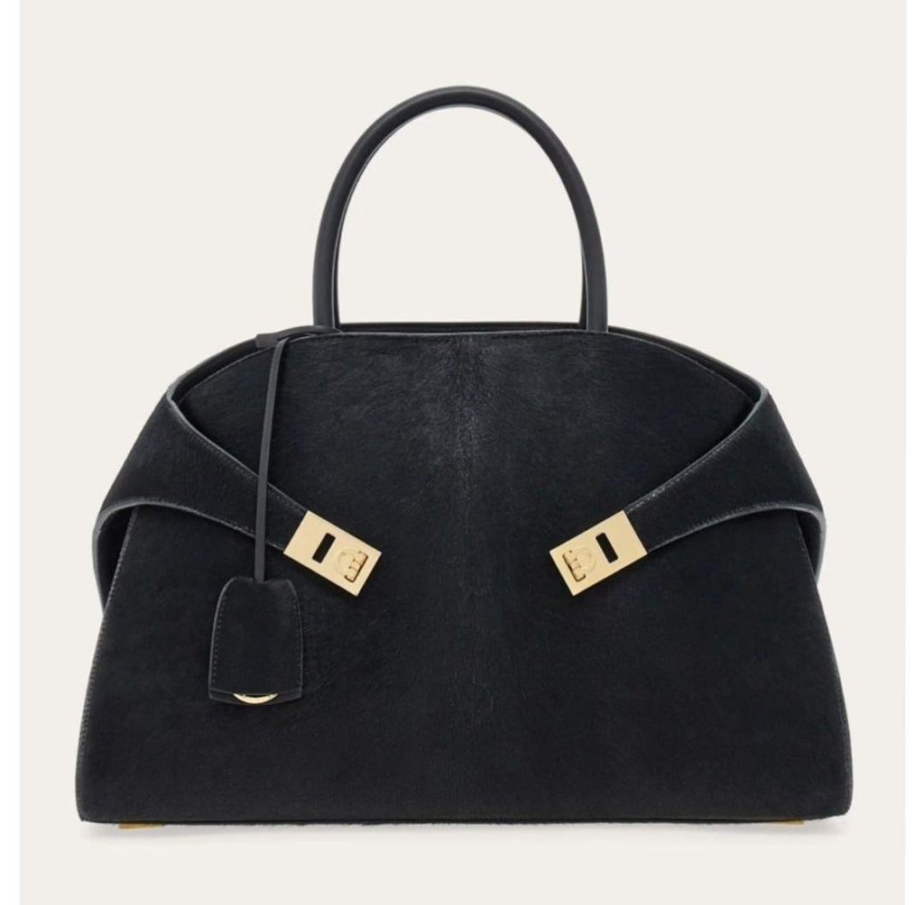 Branded Salvatore Ferragamo Suede Hug Handbag