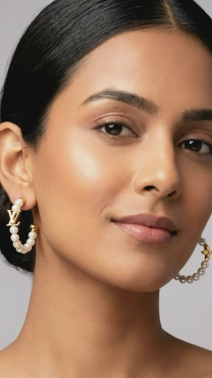 Premium Pearl Earrings - Gold Finish Luxury Jewellery