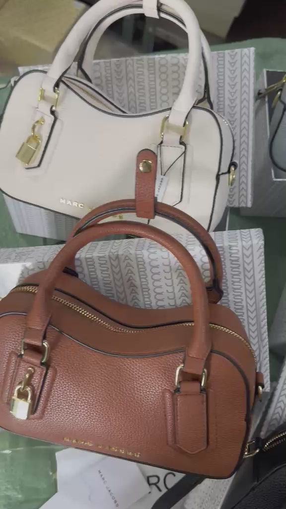 Pebbled Leather Satchel Bag | Adjustable Strap