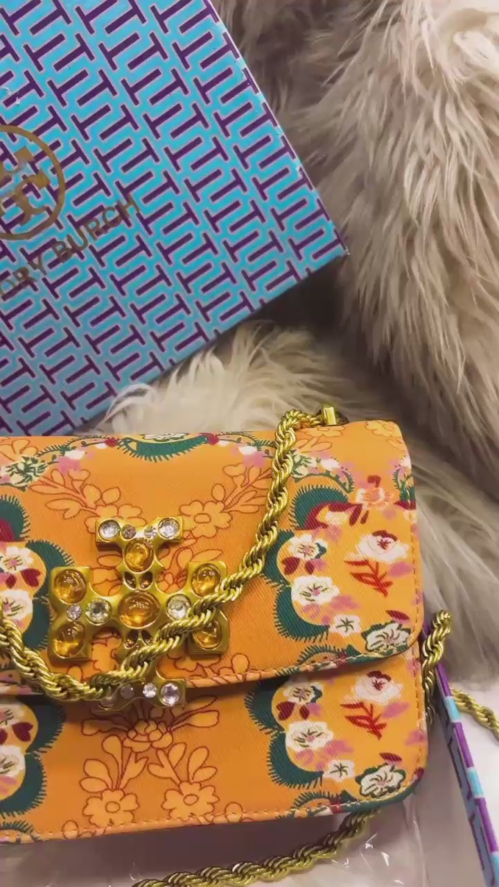 Eleanor Brocade Leather Bag