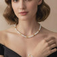 Premium Pearl Necklace and Bracelet - Gold Finish Luxury Jewellery