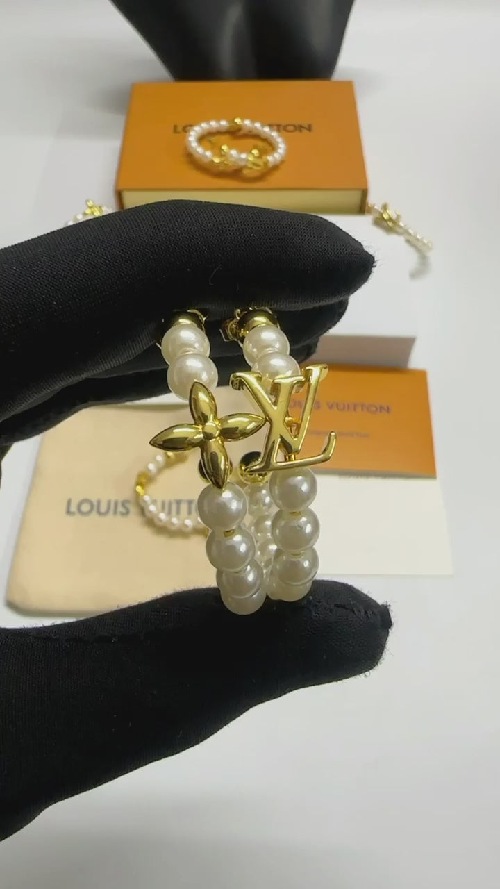 Premium Pearl Earrings - Gold Finish Luxury Jewellery