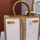 Premium Crocodile Textured Satchel Tote Bag - With Dust Cover