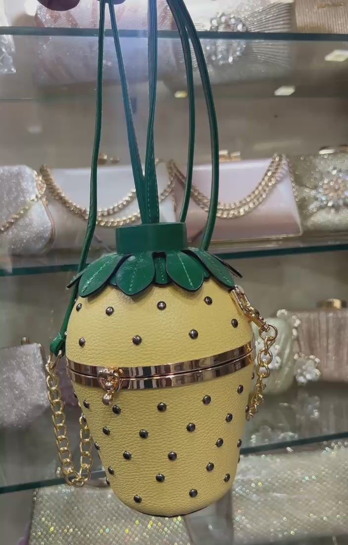 Women's Strawberry Lemon Print Shoulder Bag | Premium Quality Everyday Handbag