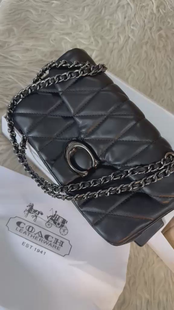 Puffy Quilted Shoulder Bag 28cm | With Box