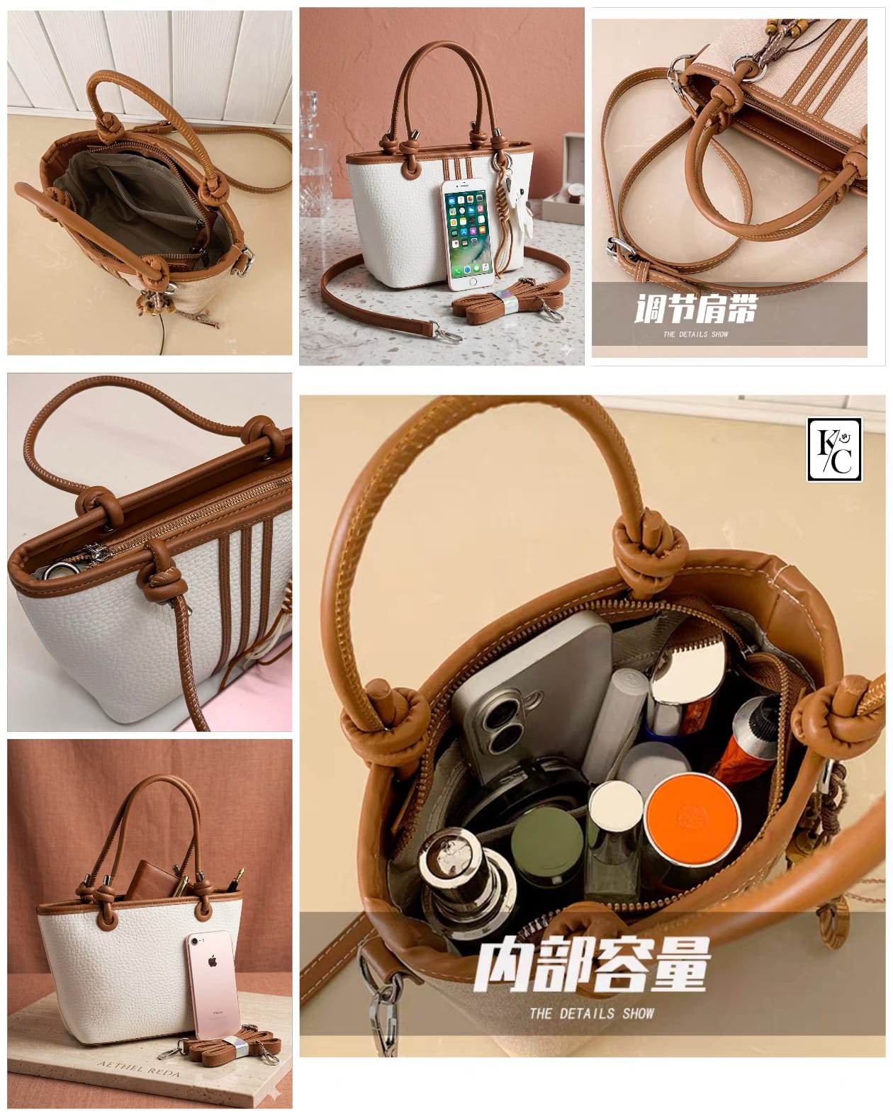 Korean Niche Design Bucket Bag Hours Charm Bag - PR Collection