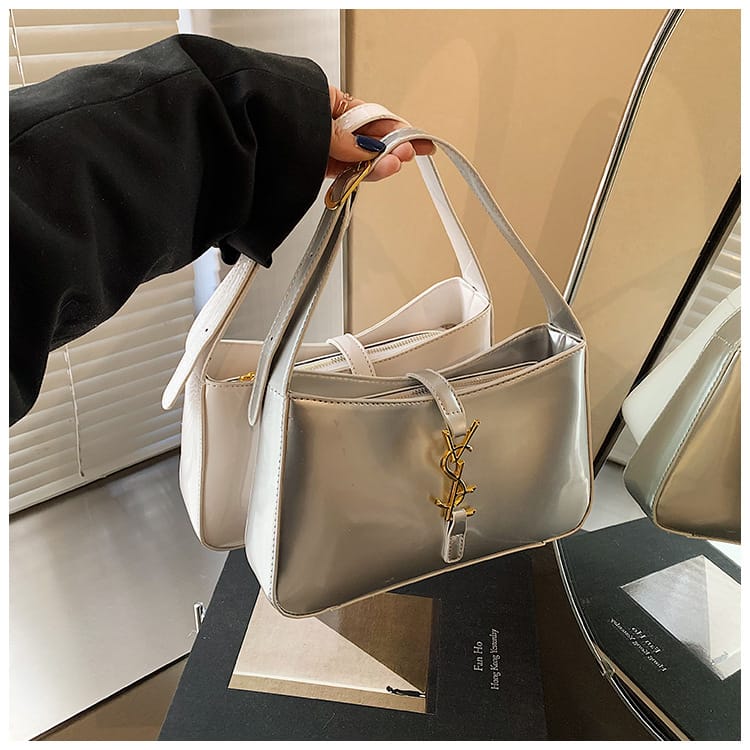 Women YSL Baguette Sling Bag Flat Lay Premium Luxury Crossbody India