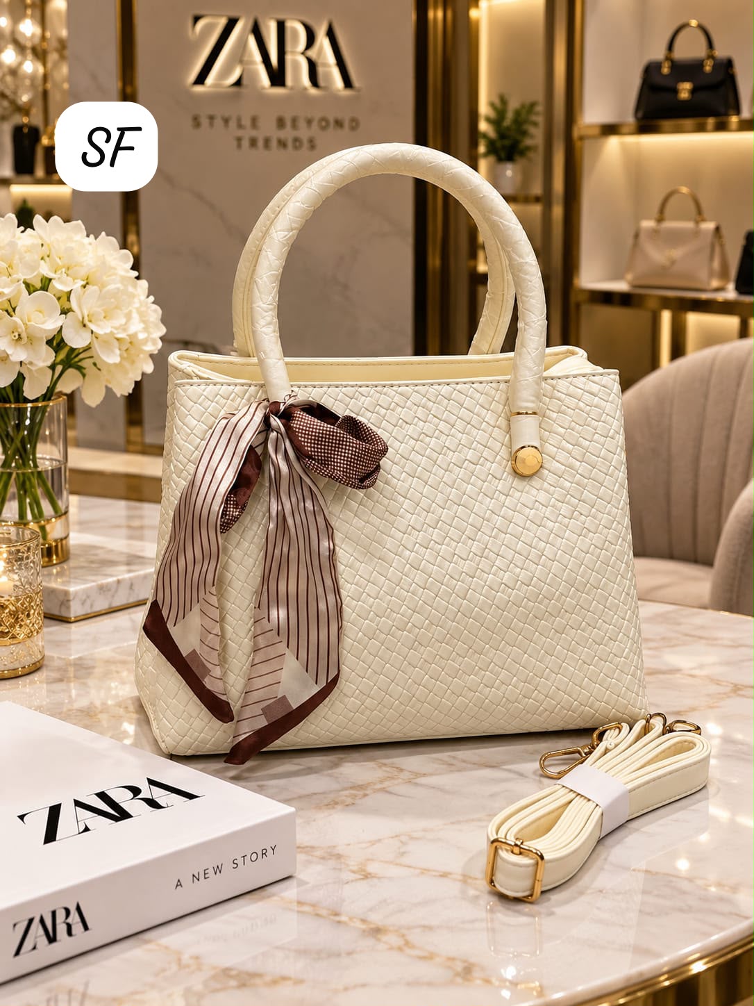 Imported Shoulder Bag With ith Sling Belt