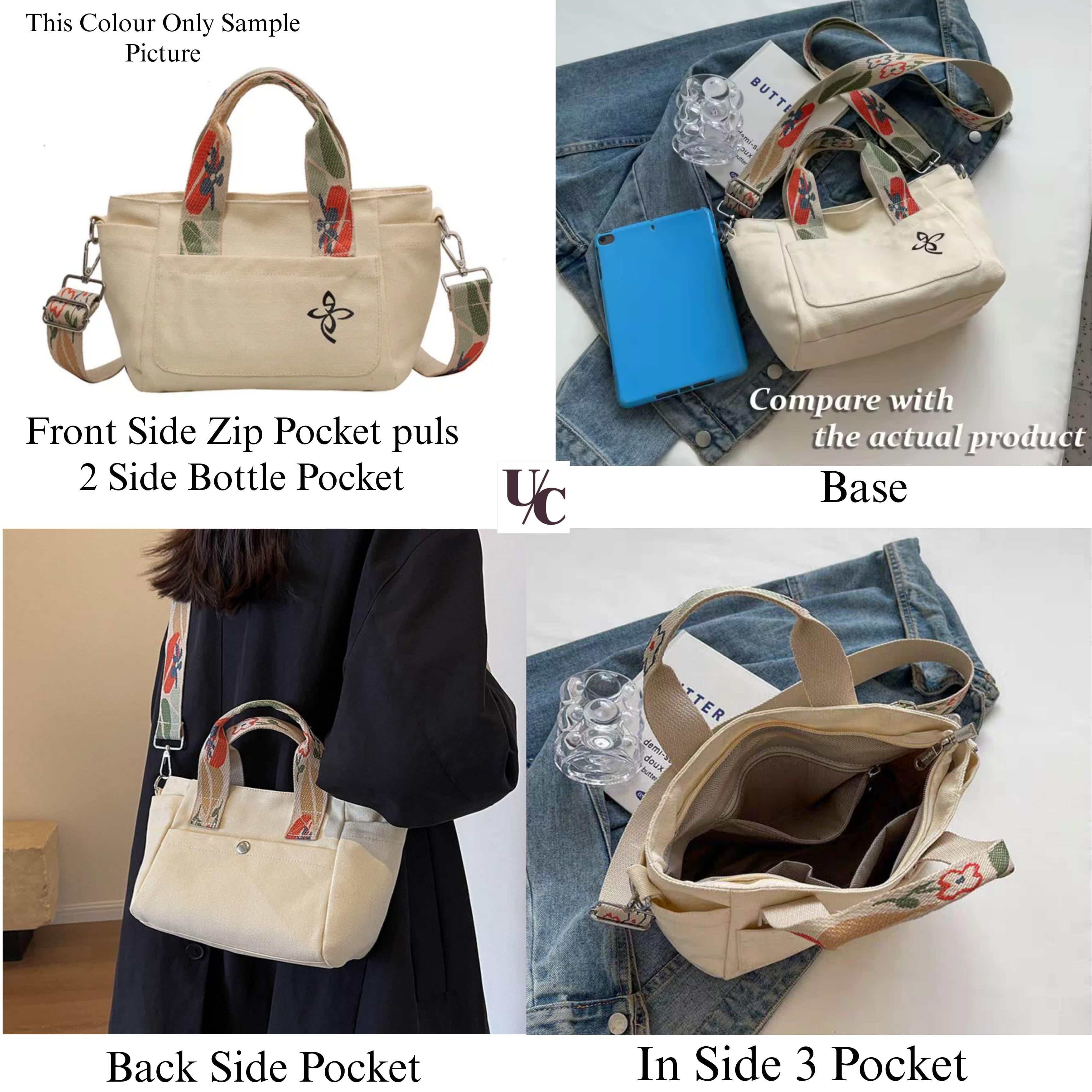 Lightweight canvas bucket bag for women, India USA UK Canada