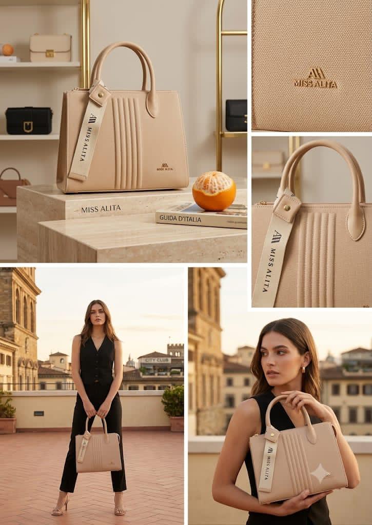 Miss Alita luxury leather bag original branding - PR Collection