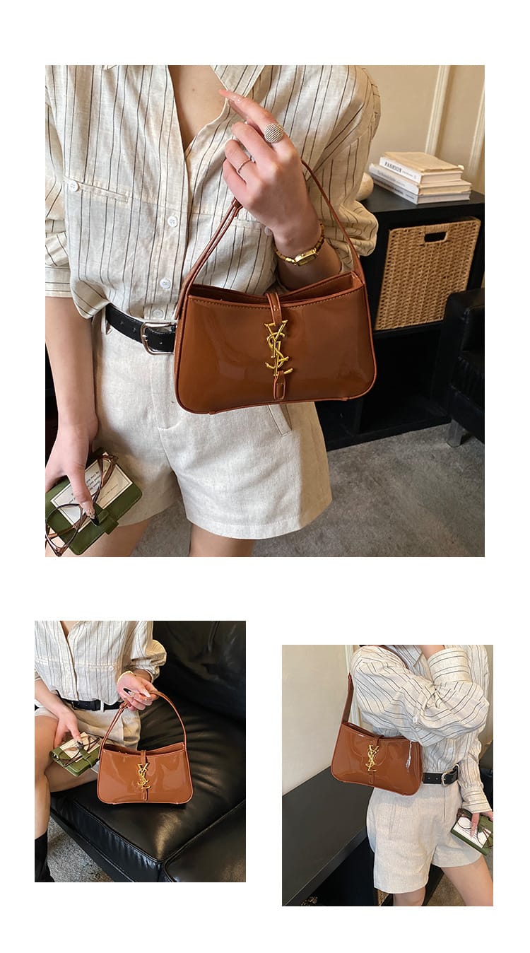 Women Premium Baguette Sling Bag Back View Luxury Crossbody 6x10 Inch India