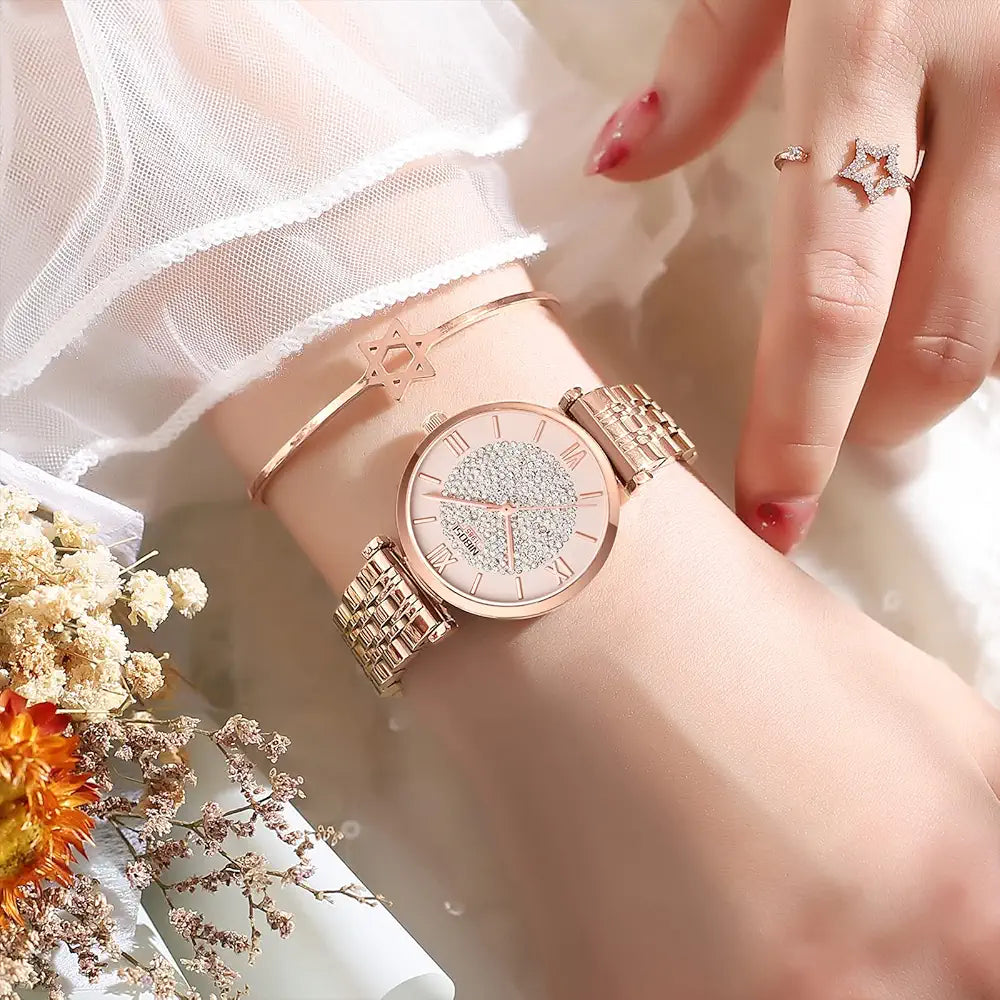 NIBOSI Diamond Watch Women Girls Ladies Stylish Luxury - PR Collection